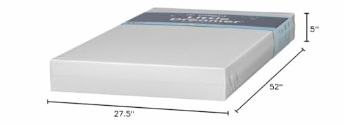Memory foam mattress with dimensions 27.5 inches by 52 inches by 5 inches.