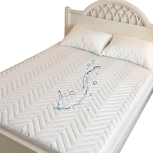 Kingnex Quilted Waterproof RV Bunk Mattress Protector